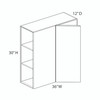 30"H Wall Corner Blind Cabinet - Pull 36"-39" {Actual Width 36"} - (1) Door | Kunal Kitchens
