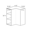 Wall Square Corner Cabinet {24" x 30" H - BiFold} - (2) Doors | Kunal Kitchens