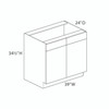 39" Sink Base Cabinet - (2) Doors / (2) False Fronts | Kunal Kitchens