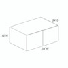 Refrigerator Wall Cabinet {33" x 15" H x 24" D - Butt Doors} - (2) Doors | Kunal Kitchens