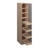 Eden Utility Cabinet w/(4) Roll-out Tray Installed {15" x 84" H} - (2) Doors | Kunal Kitchens 