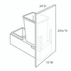 EDEN BWB15-SC Base Cabinet Pull-out Wastebasket | Kunal Kitchens