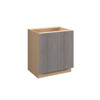 Eden 30" Base Cabinet w/(2) Roll-out Trays Installed {Butt Doors} - (2) FH Doors | Kunal Kitchens