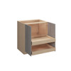Eden 30" Base Cabinet w/(2) Roll-out Trays Installed {Butt Doors} - (2) FH Doors | Kunal Kitchens
