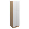 Ithaca Utility Cabinet w/(3) Roll-out Tray Installed {24" x 90" H - Butt Doors} - (4) Doors | Kunal Kitchens