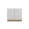  Madison 39" Base Cabinet w/(1) Roll-out Tray Installed - (2) Doors / (2) Drawers | Kunal Kitchens 