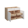 Madison 42" Base Cabinet w/(2) Roll-out Trays Installed - (2) Doors / (2) Drawers | Kunal Kitchens