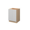 Madison 24" Base Cabinet w/(1) Roll-out Tray Installed {Butt Doors} - (2) FH Doors | Kunal Kitchens