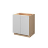 Madison 30" Base Cabinet w/(2) Roll-out Trays Installed {Butt Doors} - (2) FH Doors | Kunal Kitchens