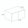Madison W3318X24B Refrigerator Wall Cabinet | Kunal Kitchens