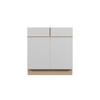 Madison 33" Farm Sink Base Cabinet {Panel trimmable up to 12" - Butt Doors} - (2) Doors | Kunal Kitchens