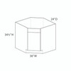 Madison 36" Diagonal Sink Base Cabinet - (1) Door / (1) False Front | Kunal Kitchens