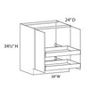 Madison 39" Base Cabinet w/(2) Roll-out Trays Installed - (2) FH Doors | Kunal Kitchens