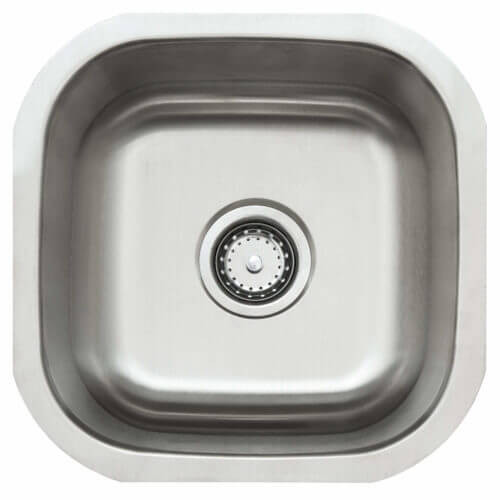 S601 - 16 x 16 x 8 x 18Guage Under-mount Single Bowl W-16-L-16-D-8 | Kunal Kitchens 