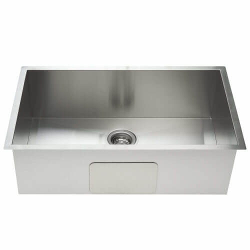 S701 - 32 x 18 x 10 x 16Guage Under-mount Single Bowl Hand Made W-32-L-18-D-10 | Kunal Kitchens 