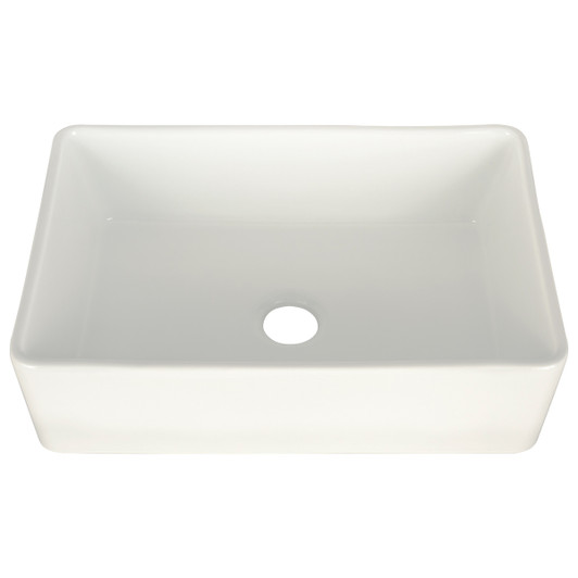 SIN-POR-USBWH-3020FSAF Fireclay Farmhouse White Single Bowl Sink | Kunal Kitchens 
