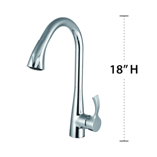 KF110-CH Chatham Single Handle With Two Function Pull Down Sprayer Three Hole With Optional Cover Plate Kitchen Faucet | Kunal Kitchens