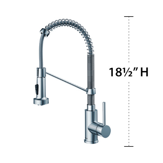KF170-CH St Charles Single Handle With Two Function Pull Down Sprayer Single Hole Kitchen Faucet | Kunal Kitchens