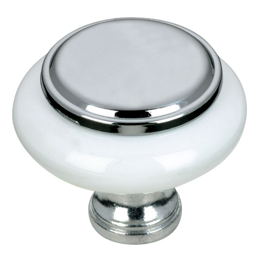 BP7624614030 Eclectic Metal and Ceramic Knob - 7624 | Kunal Kitchens