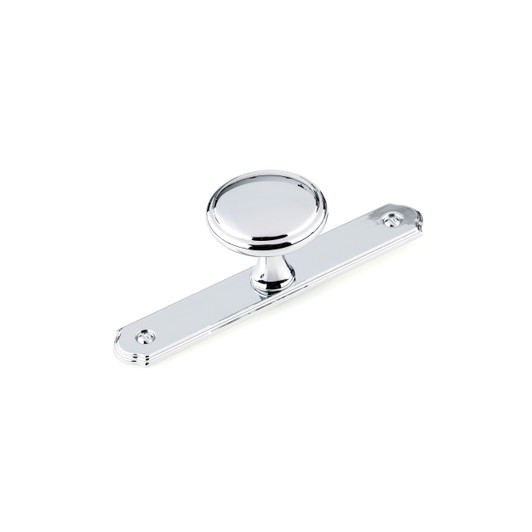 BP228640140 Transitional Metal Wardrobe Knob and Backplate | Kunal Kitchens