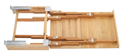 4TT-2133-1 Tambour Table 21" W X 33" L For Drawer Org-Wood-Light Brown | Kunal Kitchens