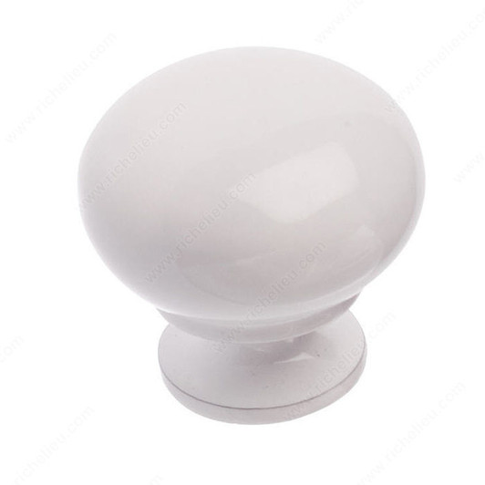 592330 Metal Knob-White-1 1/4"-8/32 | Kunal Kitchens