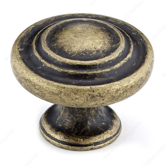 10734BB Metal Knob 34Mm Burnished Brass | Kunal Kitchens