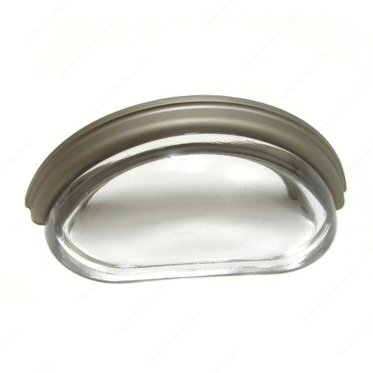 1008218411 Pull 3"(8/32)Mat Nickel/Crysta | Kunal Kitchens