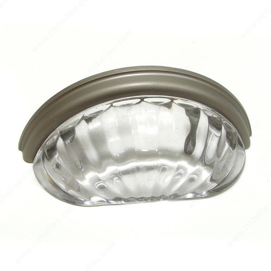 1008318411 Metal / Crystal Pull3" Matte Nickel / Crystal | Kunal Kitchens