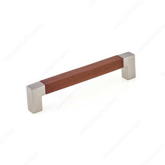 5887128195291 Wood/Metal Pull 128Mm  Amber Beech | Kunal Kitchens