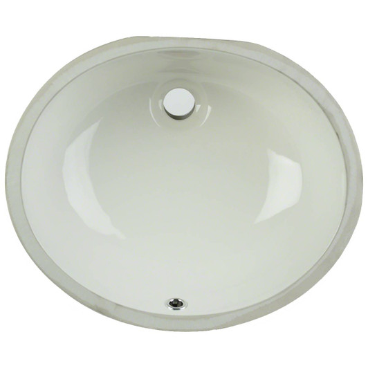 SIN-POR-UNDOVLBISQ-1714 - UNDERMOUNT MEDIUM OVAL PORCELAIN LAVATORY BOWL | Kunal Kitchens