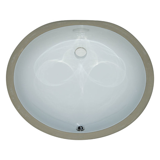 SIN-POR-UNDOVLWHT-1714 - UNDERMOUNT MEDIUM OVAL PORCELAIN LAVATORY BOWL | Kunal Kitchens