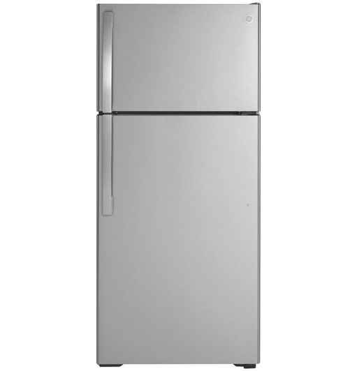 GTE17GSNRSS - 2A-Refrigerators Stainless Steel-FRIGIDAIRE-ENERGY STAR® 16.6 Cu. Ft. Top-Freezer Refrigerator | Kunal Kitchens