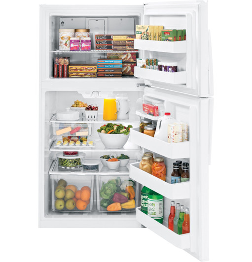 GTE21GTHWW - GE® ENERGY STAR® 21.1 Cu. Ft. Top-Freezer Refrigerator , H-66.75 X W-32.88 X Depth W/o Door-29 | Kunal Kitchens