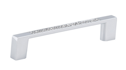 BP353509614001 Modern Metal and Crystal Pull - 3535 | Kunal Kitchens
