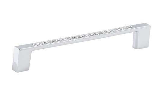 BP353512814001 Modern Metal and Crystal Pull - 3535 | Kunal Kitchens