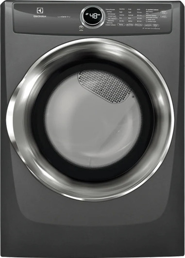 EFMG527UTT - 27 Inch Gas Dryer with 8.0 Cu. Ft. Capacity, LuxCare® Dry System, ENERGY STAR® Certified: Titanium | Kunal Kitchens