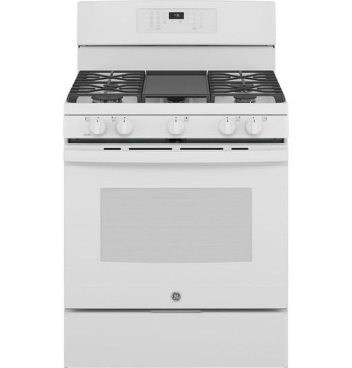 JGB735DPWW - GE® 30" Free-Standing Gas Convection Range with No Preheat Air Fry | Kunal Kitchens