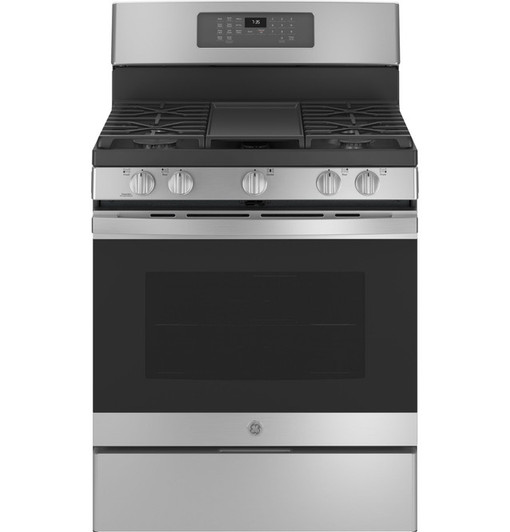 JGB735SPSS - GE(R) 30" Free-Standing Gas Convection Range with No Preheat Air Fry | Kunal Kitchens