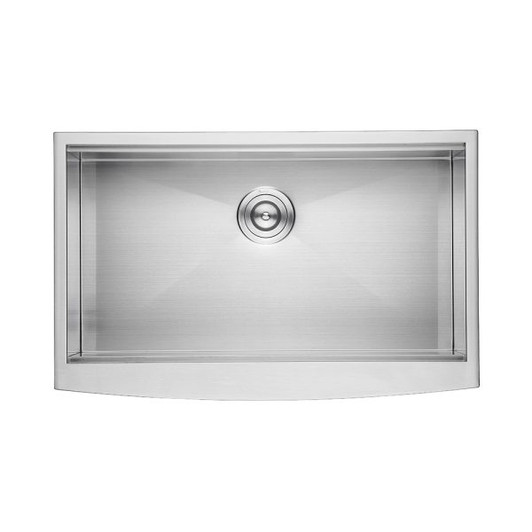 WSF 332110SS - Apron Work Station Sink Overall: 33 X 21 X 10 Bowl Size: 31 X 16 Finish: Stainless Steel All Accessories Included | Kunal Kitchens 