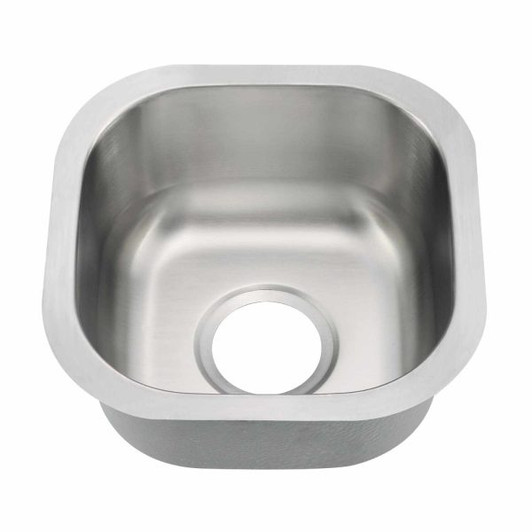 KSU13137 - 13 Undermount 18 Gauge Stainless Steel Single Bowl Kitchen Bar Sink Overall: 13 X 13 X 7 Bowl: 11 X 11 | Kunal Kitchens 