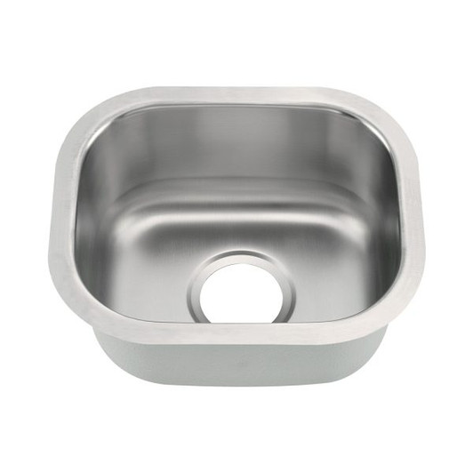 KSU15137 - 15 Undermount 18 Gauge Stainless Steel Single Bowl Kitchen Bar Sink Overall: 15-1/8 X 13 X 7 Bowl: 13 X 10-7/8 | Kunal Kitchens 
