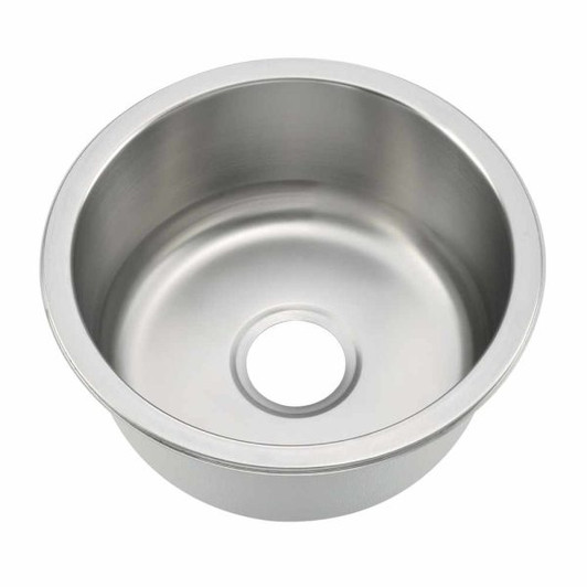 KSU1616R - 16-1/2 Round Undermount 18 Gauge Stainless Steel Single Bowl Kitchen Bar Sink Overall: 16-1/2 Diameter Bowl: 14-5/8 Diameter | Kunal Kitchens 