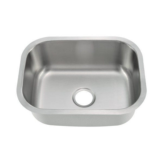 KSU23189B - 23 Undermount Stainless Steel Single Bowl Kitchen Sink Overall: 23 X 18 X 9 20 Gauge | Kunal Kitchens 