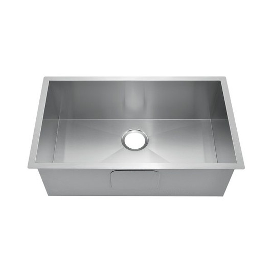 KSH27189S - 27 Handmade Undermount Single Bowl Stainless Steel Kitchen Sink Overall: 26-5/8 X 17-5/8 Bowl Size: 24-5/8 X 15-5/8 Depth: 9 16 Gauge | Kunal Kitchens 