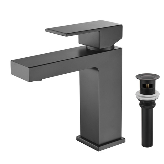 KSB1112MB - Single Handle Bathroom Sink Faucet with Pop Up Drain  KSB1112 - Matte Black  Finish | Kunal Kitchens