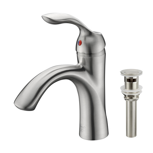 KSB1118BN - Single Handle Bathroom Sink Faucet with Pop Up Drain  KSB1118 - Brushed Nickel Finish | Kunal Kitchens