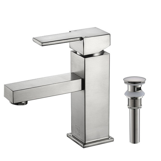 KSB1132BN - Single Handle Bathroom Sink Faucet with Pop Up Drain  KSB1132 - Brushed Nickel Finish | Kunal Kitchens