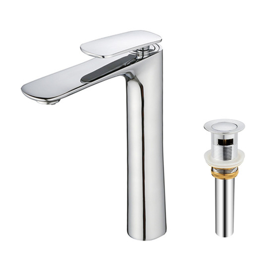 KSB1102C - Single Handle Bathroom Sink Vessel Faucet with Pop Up Drain  KSB1102 - Polished Chrome Finish | Kunal Kitchens