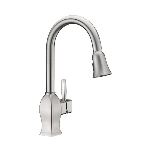 KSK1122BN - Single Handle 16" High Pull-down Kitchen Faucet with Single HOLE - Brushed Nickel Finish | Kunal Kitchens